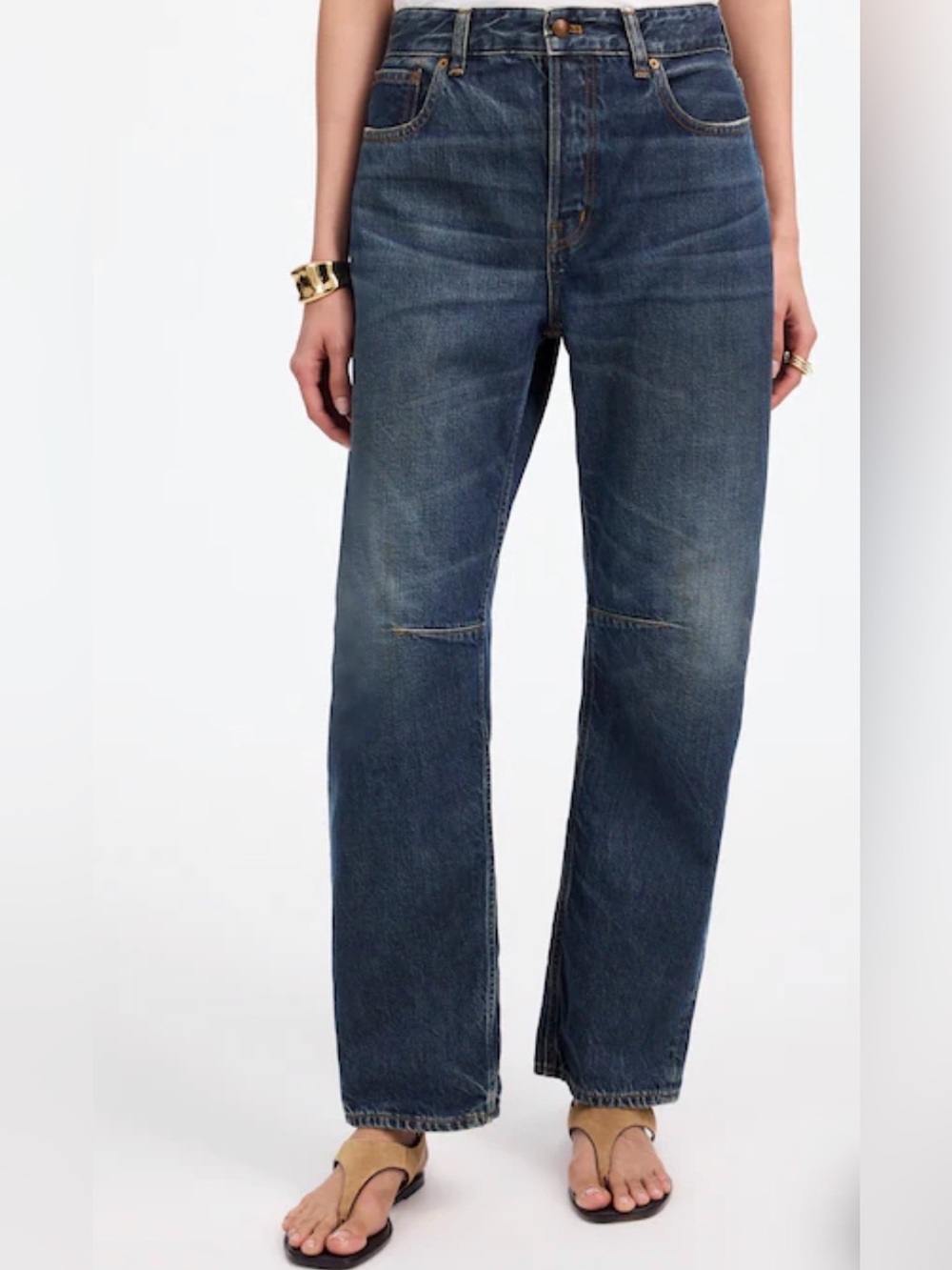 Madewell Tall Darted Barrel Leg Women's Jeans in Dark Blue